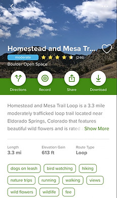 AllTrails Colorado - Homestead and Mesa Trail