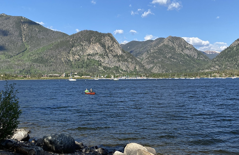 Canoe on Lake Dillon