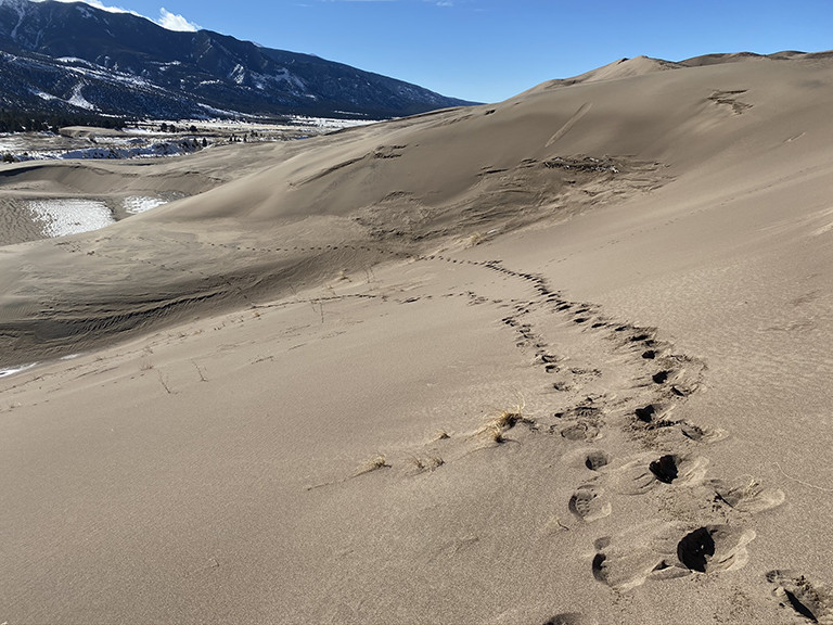 Foot prints in the sand