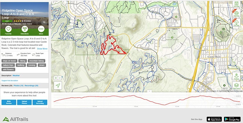 Hiking Trails in Colorado Ridgeline Open Space Loop