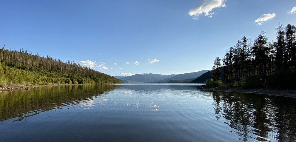 Sunrise over Dillon Reservoir